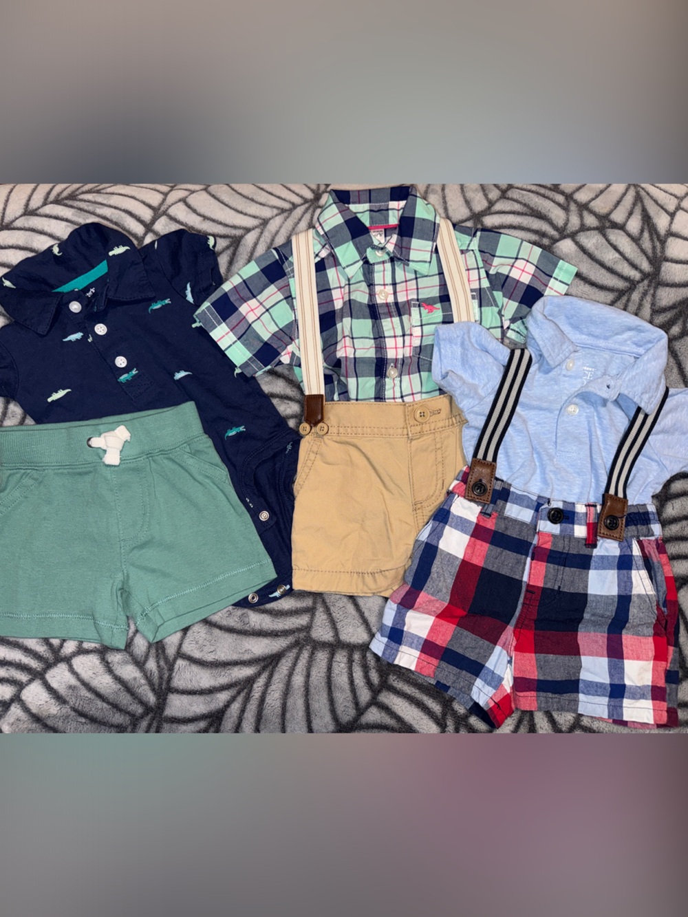Baby 3 Month Bundle of 3 Outfits - ADORABLE! Suspenders + Plaid
